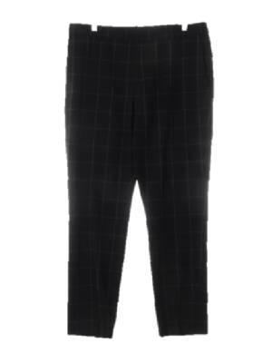 h&m 블랙 더블라인빅체크 비스코스혼방 슬랙스