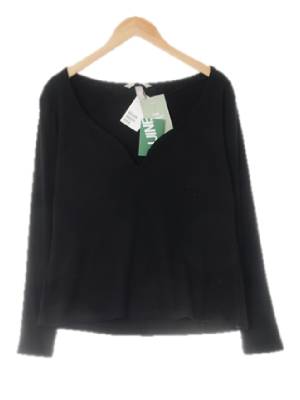 h&m 블랙 스트라이프 하트넥긴팔티
