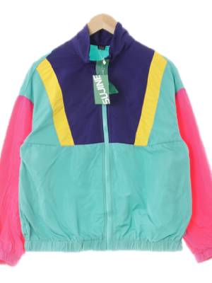 shein 민트 절개배색하이넥바람막이