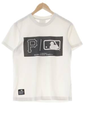 MLB 화이트 프린팅 면혼방 메이저리그반팔티