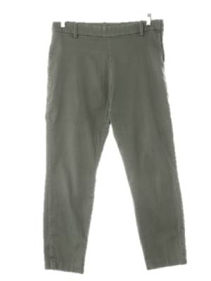 h&m 카키 면혼방 스트레치슬릿팬츠
