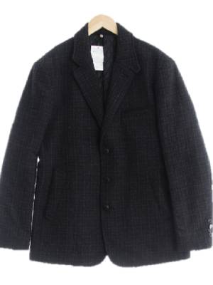 basso 블랙그레이 체크 울혼방 쓰리버튼정장자켓