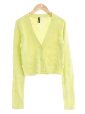 h&m 라임 골지크롭브이넥가디건