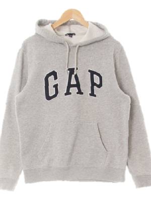 gap 멜란지그레이 면혼방 패치레터링스웨트후디