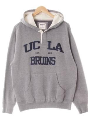 잔스포츠 그레이 면혼방 UCLA빈티지후드티