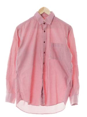 aquascutum 레드 잔체크 면 긴팔셔츠