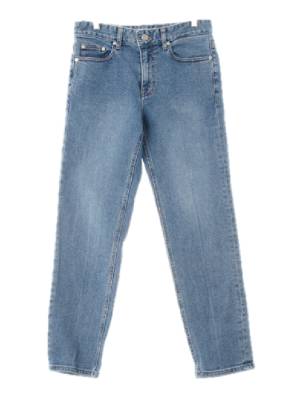 pieceworker 중청 데님 워시드크롭슬림진