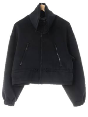 자라 블랙 리사이클네오플렌크롭자켓