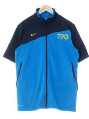 나이키 블루네이비 드라이핏 t90반팔집업자켓