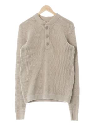 h&m 베이지 면 짜임버튼니트