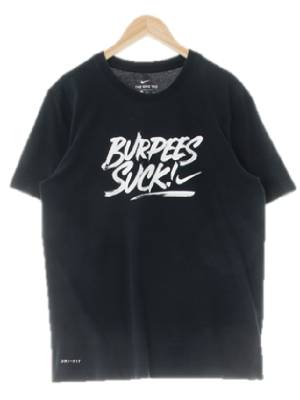 나이키 블랙 프린팅 드라이핏 Burpeessuck라운드반팔티