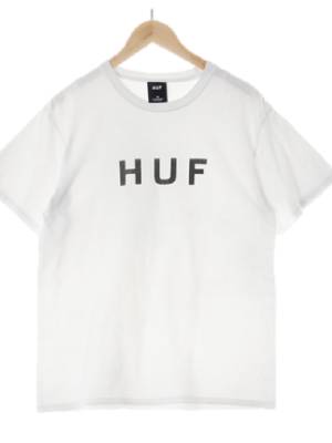 huf 화이트 면 빅로고반팔티