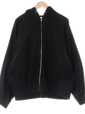 h&m 블랙 면 가오리핏후드집업