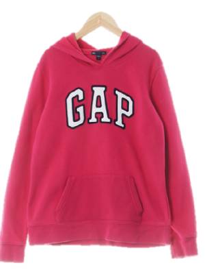 gap 다크핑크 면혼방 빅로고후드티