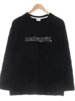 마하그리드 블랙 면 중앙백로고긴팔티