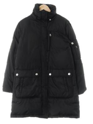 dkny 블랙 하이넥빅포켓하프패딩