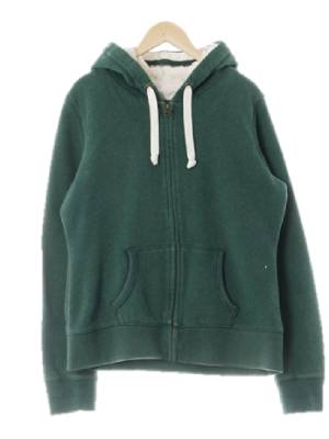 h&m 그린 면 워싱아웃포켓후드집업