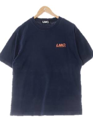 lmc 네이비 면 실리콘가슴로고반팔티