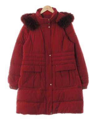 PAT 버건디 구스다운 스트레치롱패딩점퍼