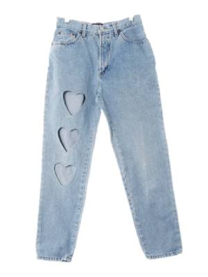 gap 연청 데님 하트펀칭돌청앵클진