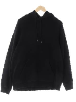h&m 블랙 면혼방 후드티