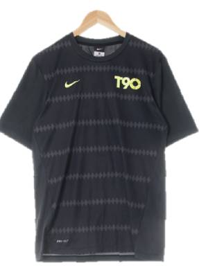 나이키 차콜 마름모패턴 드라이핏 t90라운드반팔티