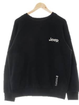 jeep 블랙 면혼방 빅자수로고맨투맨