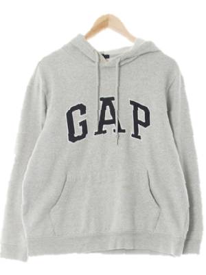 gap 멜란지그레이 면혼방 빅로고기모후드티