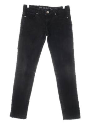 게스 흑청 데님 로우라이즈스키니핏진