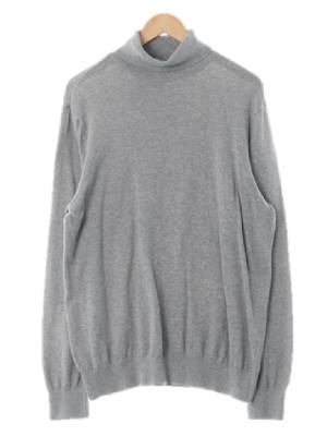 h&m 그레이 면 폴라시보리니트