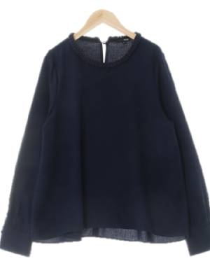 mixxo 네이비 매듭넥블라우스
