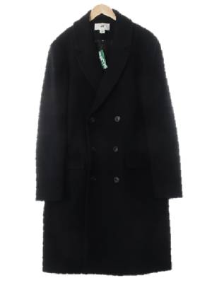 h&m 블랙 울혼방 오버핏맥시롱모직더블코트