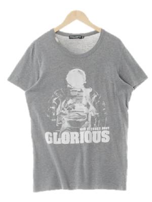 돌체앤가바나 그레이 프린팅 면 GLORIOUS라운드반팔티