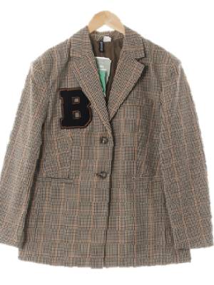 h&m 브라운 체크 비패치블레이저자켓