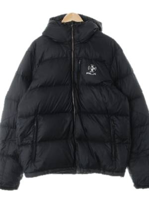 RLX 블랙 덕다운 하이넥오버핏패딩점퍼