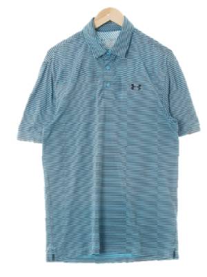 언더아머 스카이블루그레이 스트라이프 저지반팔카라티