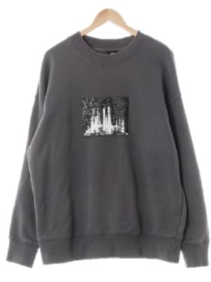 h&m 차콜 프린팅 면 별자리빌딩맨투맨
