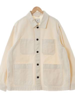 h&m 아이보리 면 아웃포켓오버핏재킷