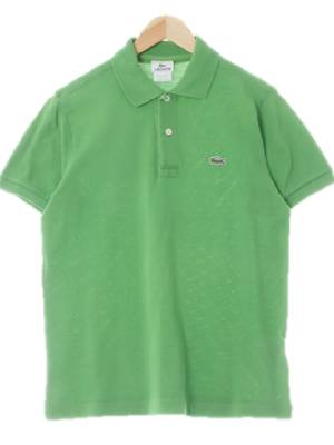 라코스테 브라이트그린 면 스몰자수로고카라반팔티