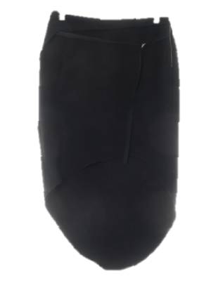 vov 블랙 벨티드언발란스핏스커트