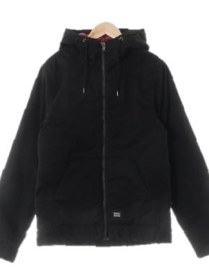 h&m 블랙 하이넥후드포켓점퍼