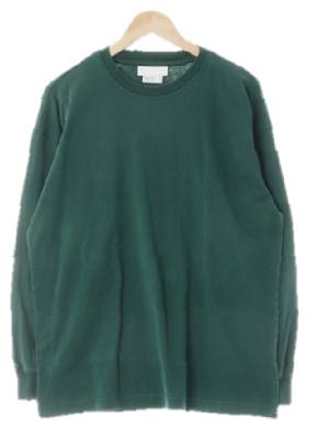 h&m 딥그린 면 루즈라운드긴팔티
