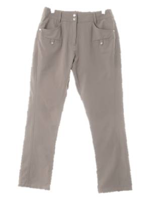 munsingwear 베이지 투버튼슬림9부부츠컷팬츠