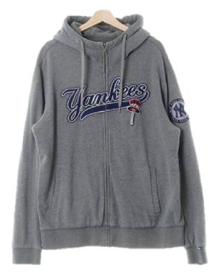 MLB 그레이 면 뉴욕양키스후드집업