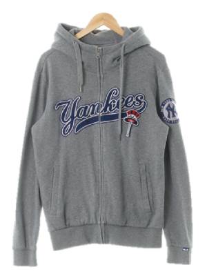 MLB 그레이 면 뉴욕양키스패치후드집업