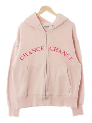 chancechance 밀크핑크 면혼방 기모루즈후드집업점퍼