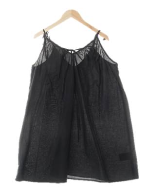 h&m 블랙 면 브이넥슬릿롱블라우스