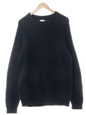 h&m 네이비 면 보카시시보리니트