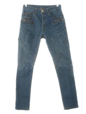 denim couture 중청 데님 퀼팅페이크지퍼슬림진