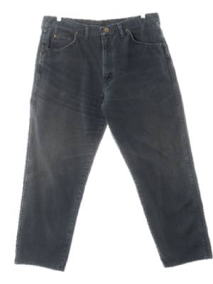 wrangler 흑청 데님 워싱배기진 